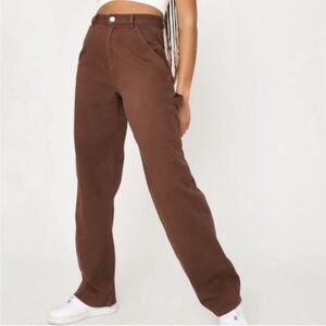 Garage Brown High Rise Carpenter Pants